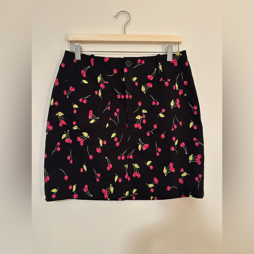Anthropologie Cherry Print Skirt